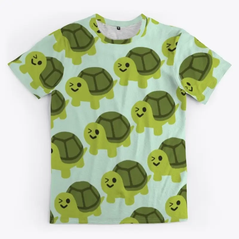 Winky Turtle Pattern Shirt 🐢