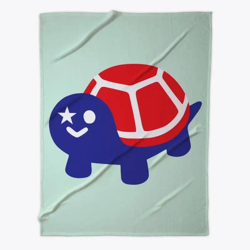 Star-Spangled Turtle 🐢 Fleece Blanket